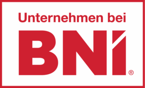 farbiges Logo Business Network Insider weiß auf rotem Untergrund